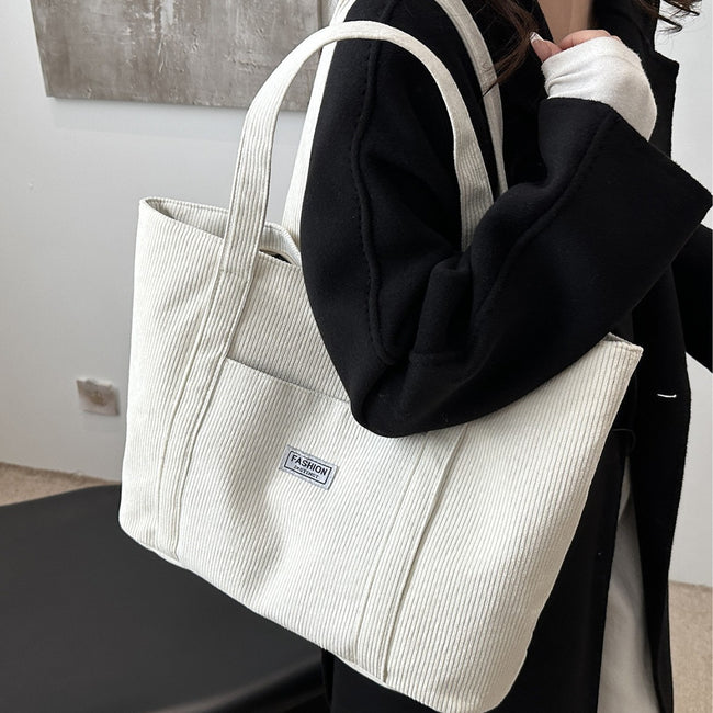 Large-capacity Corduroy Tote Bag For Women Main Image