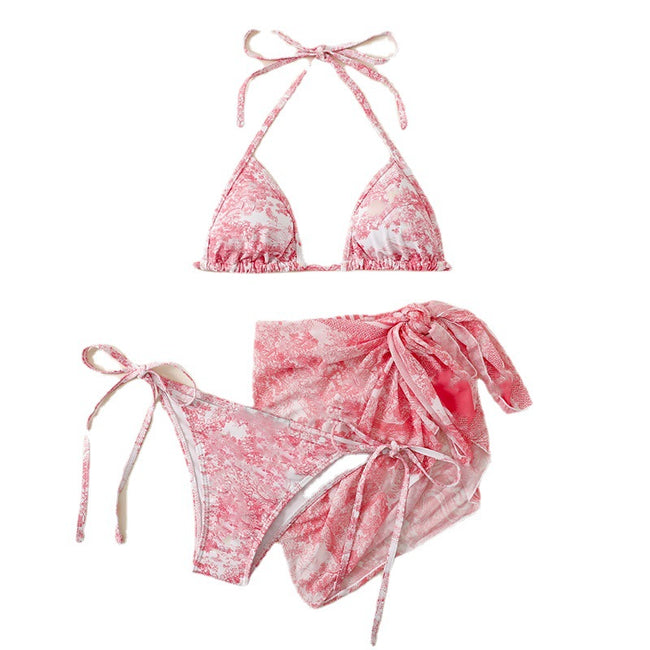 Women's Ink Printed Mesh Sunscreen Bikini Main Image