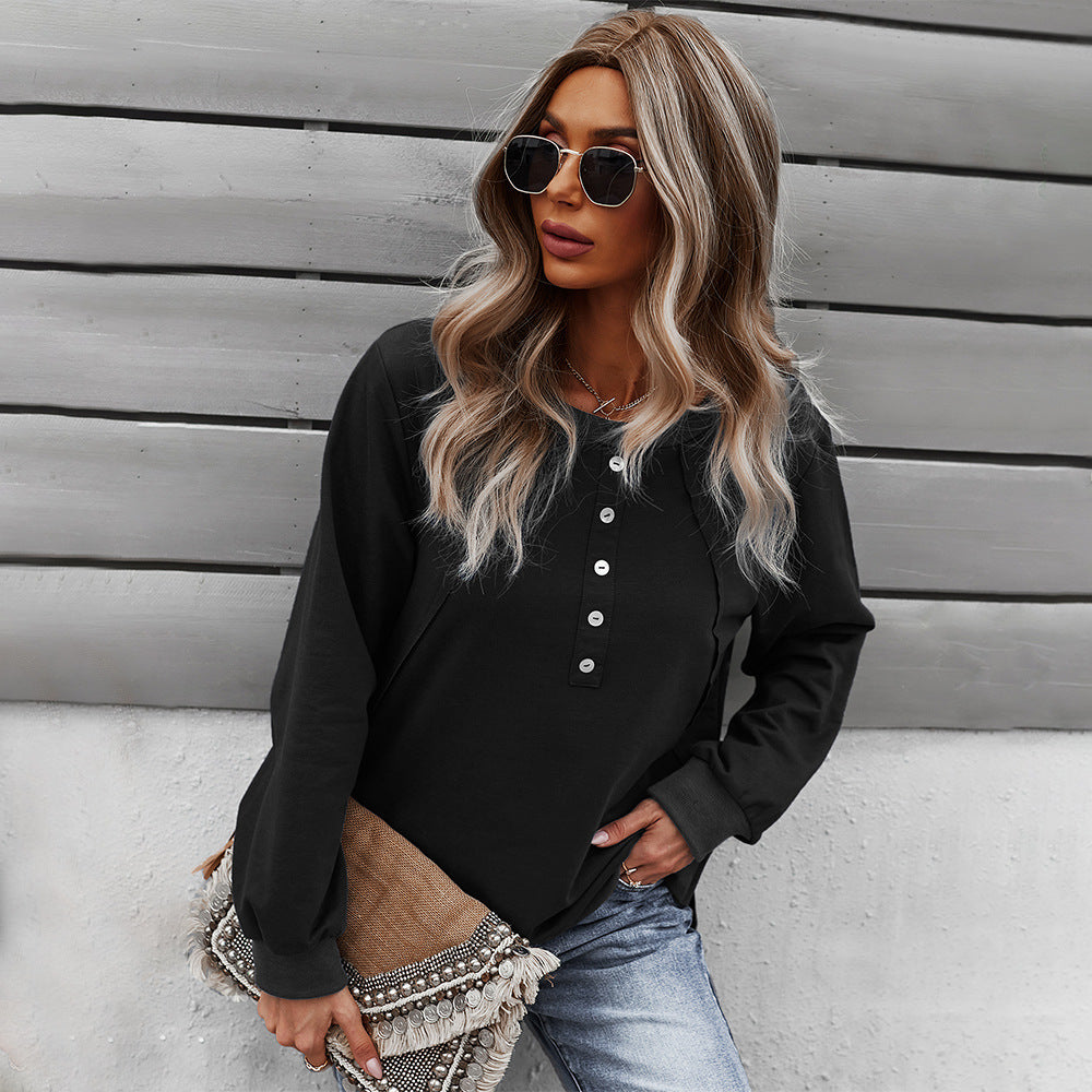 New Product Pullover Long-Sleeved Sweater Fashion Trend Round Neck Women's Clothing