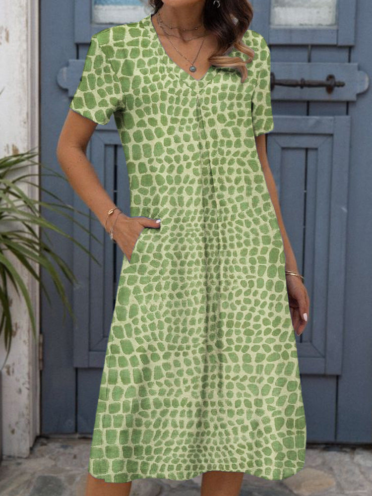 Women's Loose Fashion Digital Dress With Prints
