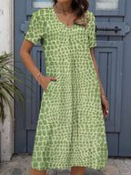 Women's Loose Fashion Digital Dress With Prints