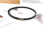 Retro Pin Buckle Snap Button Thin Belt Fashion