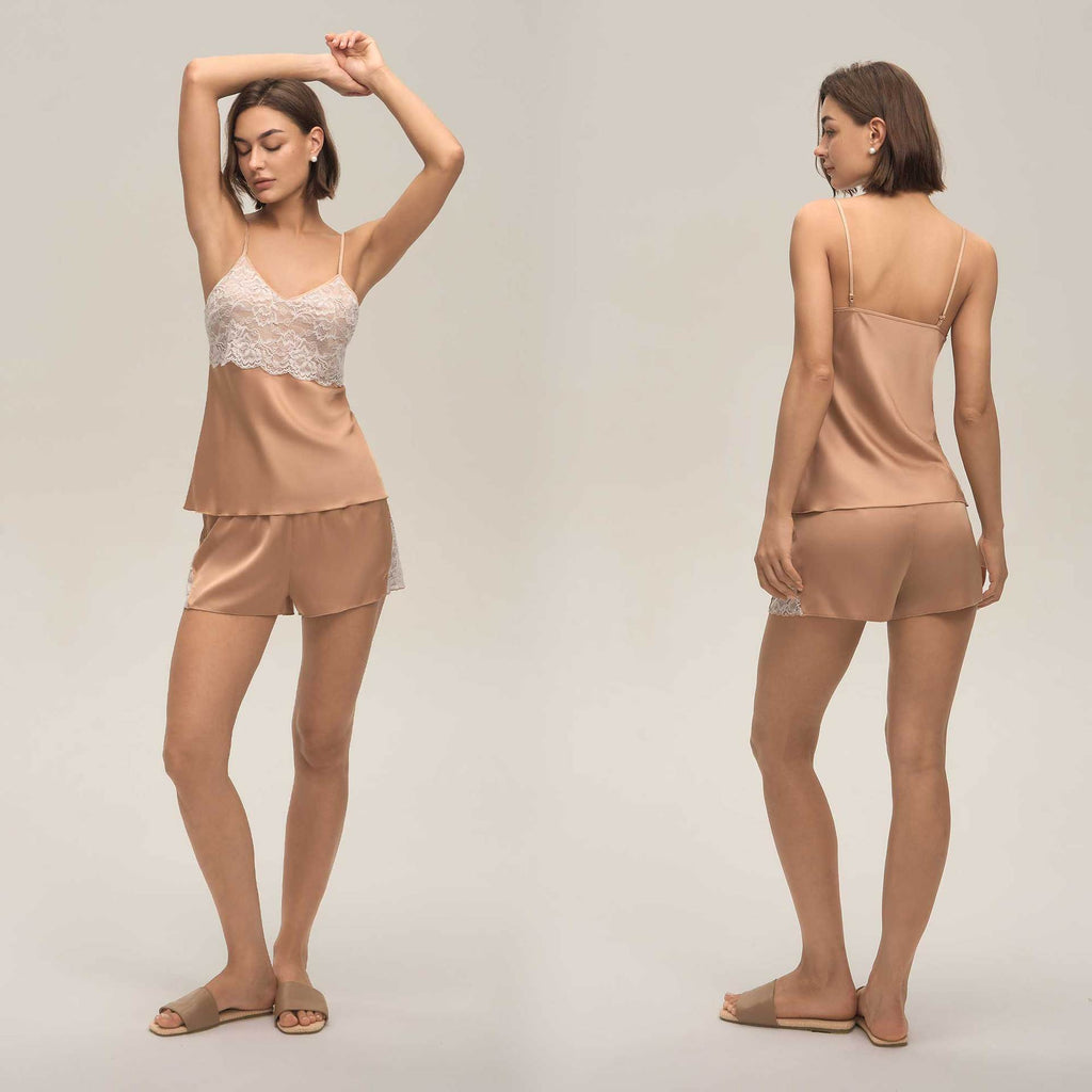 Lace Camisole Shorts Womens Loungewear Casual Set