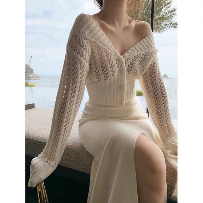 Sexy Outer Wear Hollow Sweater Women Main Image