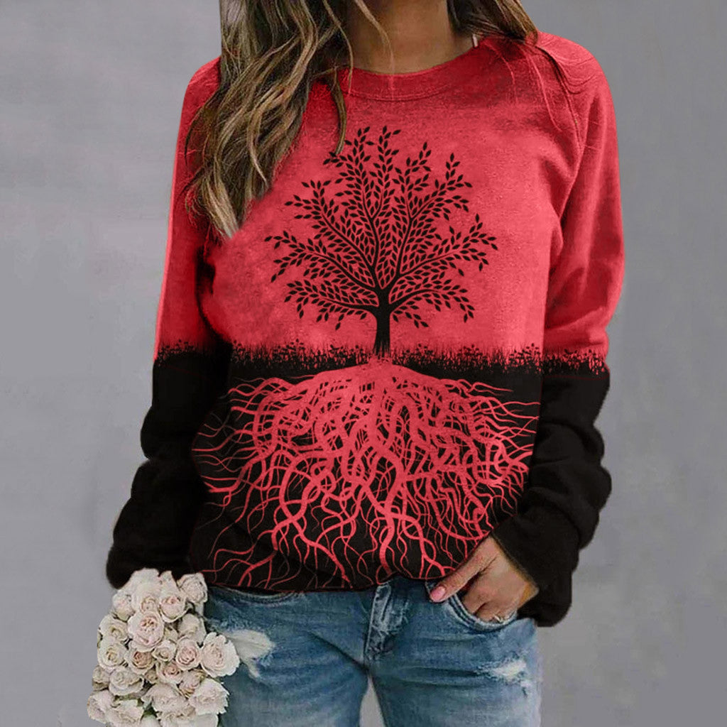 Christmas tree long sleeve women's sweater