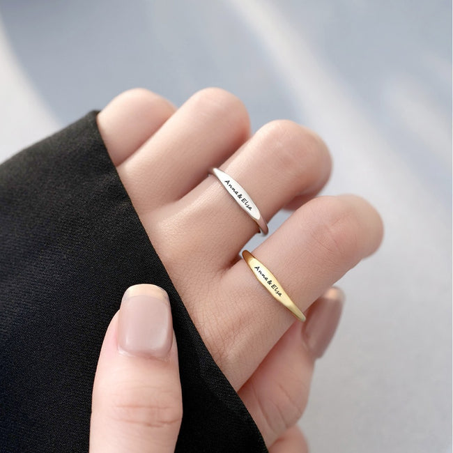 Simple And New Stainless Steel Couple Rings Hover Image