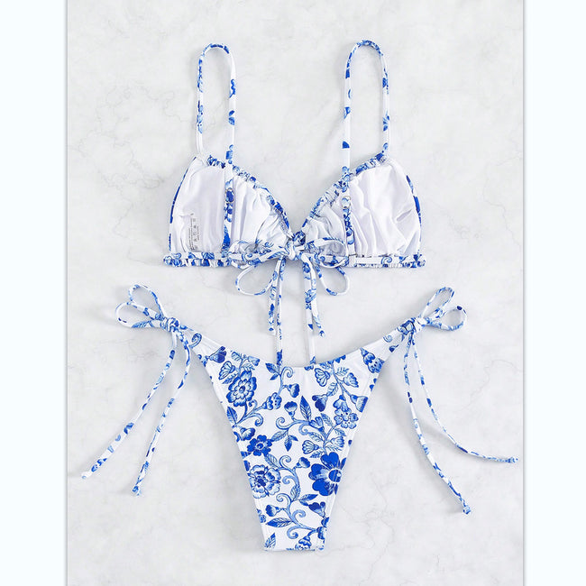 Bikini Floral Swimsuit Women's Vintage Print Main Image