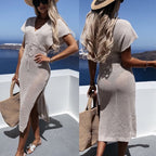 Beach Cover-up Women's Seaside Holiday Hollow Sun Protection Dress