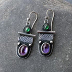 Retro Geometric Round Zircon Trendy Jewelry Earrings For Women