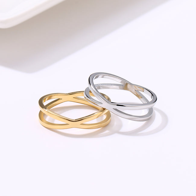 Bohemian Vintage Cross Gold Rings For Women Wedding Hover Image