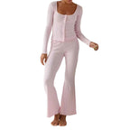 Fashion Casual Small Cardigan Two-piece Set Long Sleeve Trousers Suit