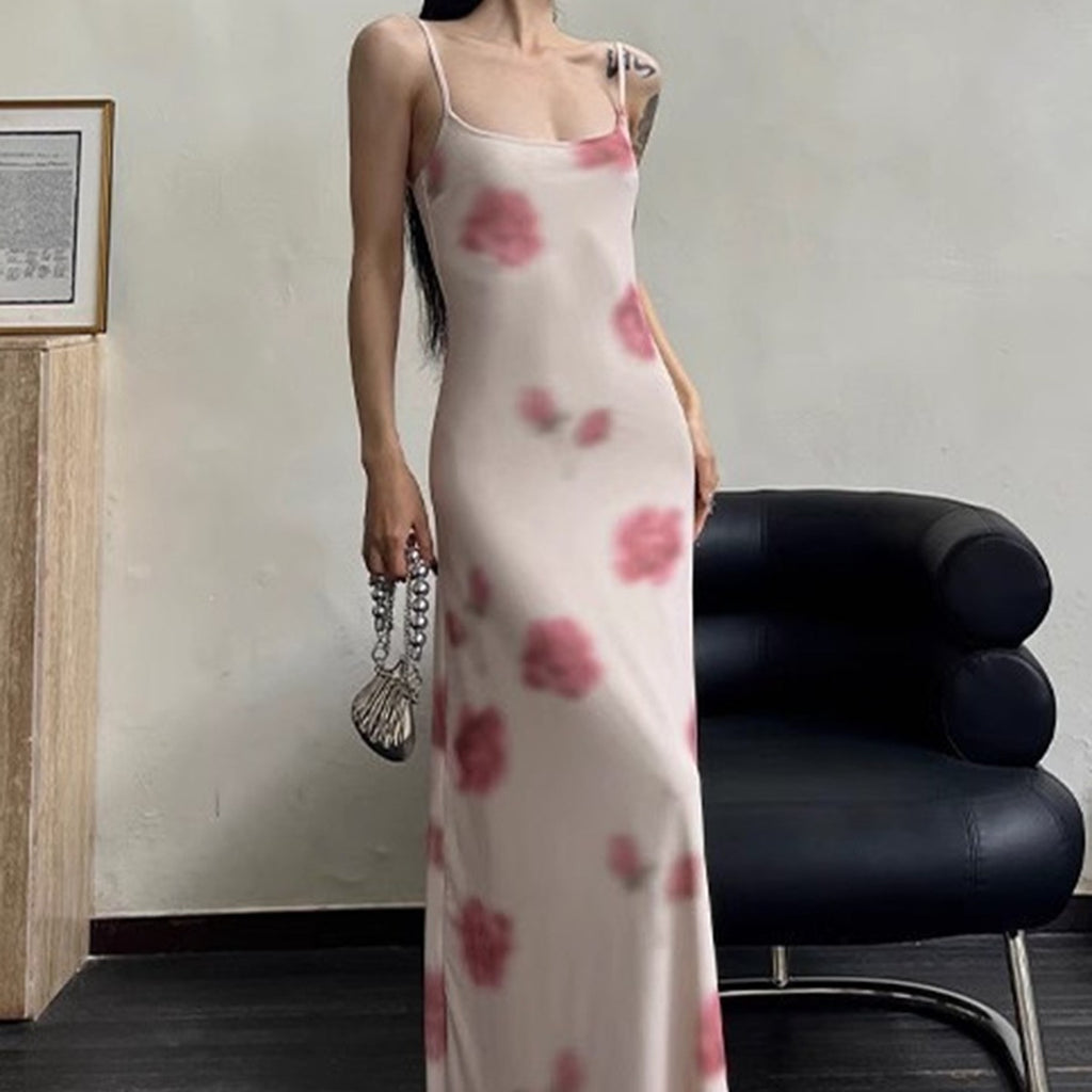 Printed Stretch Mesh Camisole Dress Women