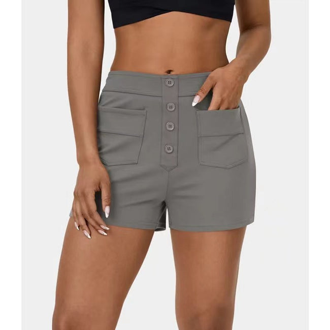 Urban-style Elegant Womens Clothing Polyester Patchwork Mid-rise Shorts For Women Main Image
