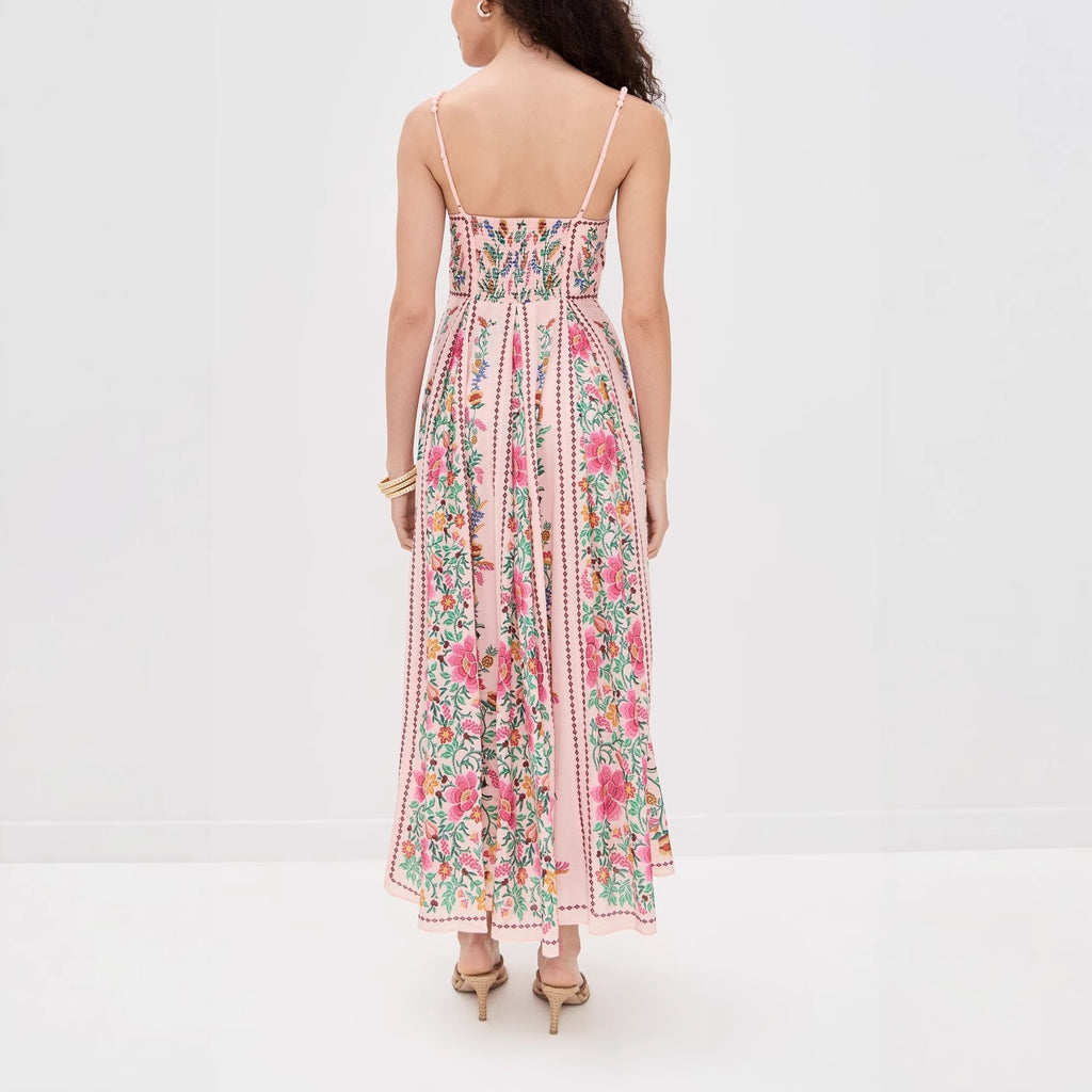 Sling Positioning Print Holiday Dress Women