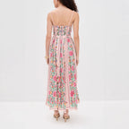 Sling Positioning Print Holiday Dress Women