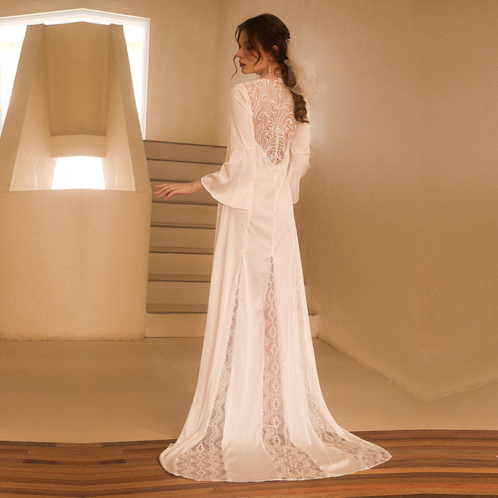 Robe longue de mariée pour femme