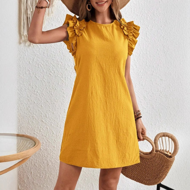 Women's Summer Casual V-neck Lace Dress Main Image
