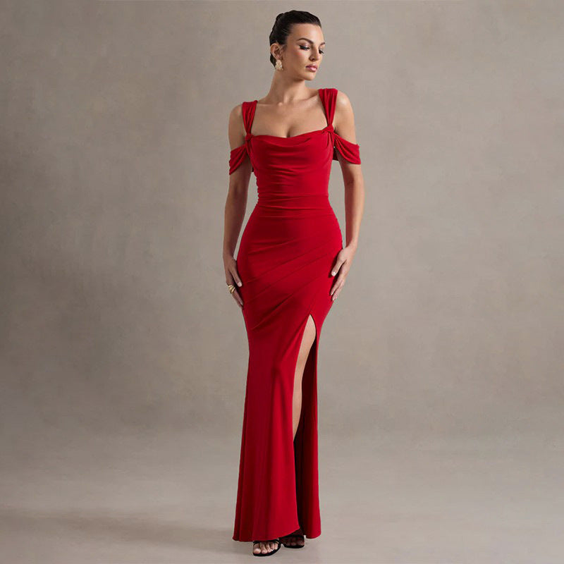 Sexy Slit Dress With Straps For Women