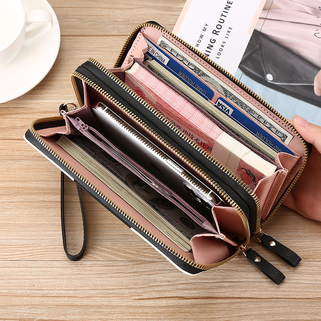 Long Wallet Clutch Mobile Phone Bag Coin Purse Zipper Bag Wallet Main Image