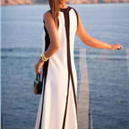 New Women's Contrast Color Fashion Casual Dress