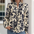 Retro Printed Elegant Shirt Top For Women