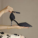 Women's Versatile Satin Anti-Collision High Heels