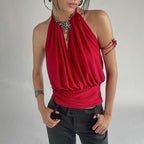 Sexy Deep V-Neck Camisole Womens Fashion Waist-Cinching Lace-Up Bustier