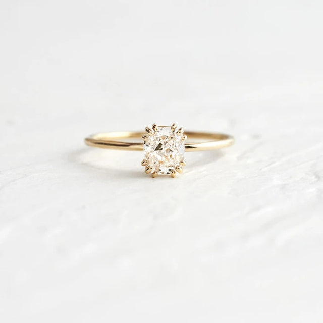 925 Sterling Silver Round Zircon Crystal Rings Women Jeweled