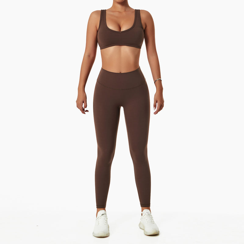 Breathable Running Fitness Suit Nude Yoga Suit