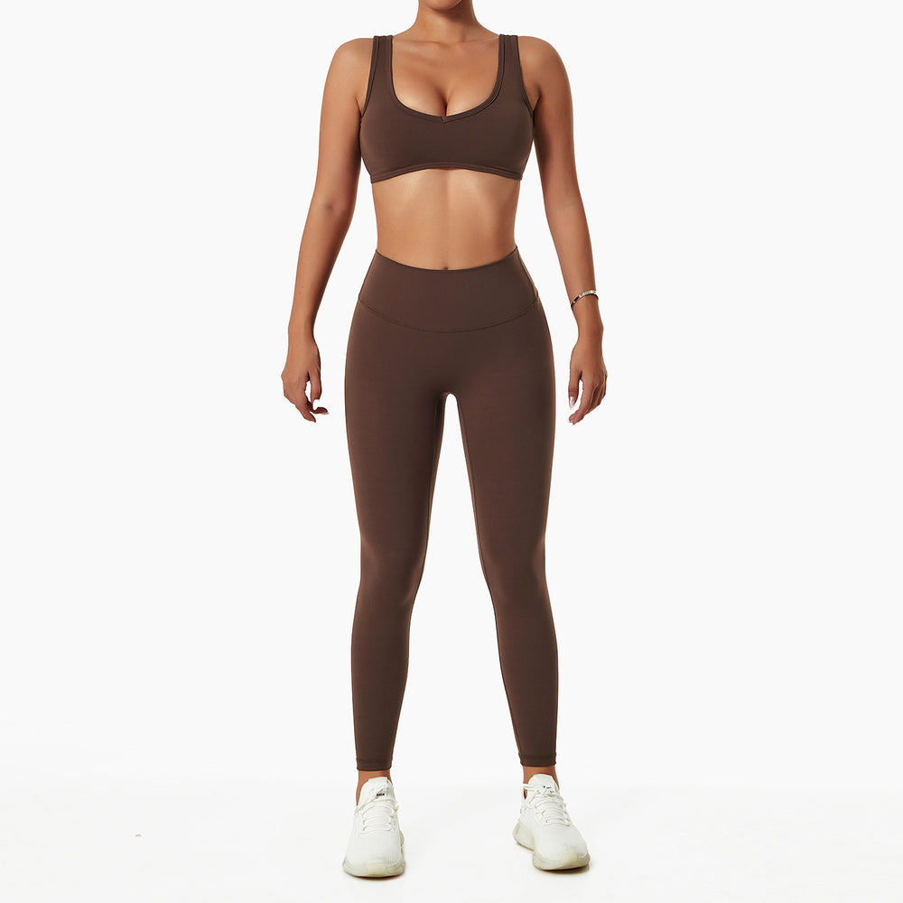 Breathable Running Fitness Suit Nude Yoga Suit