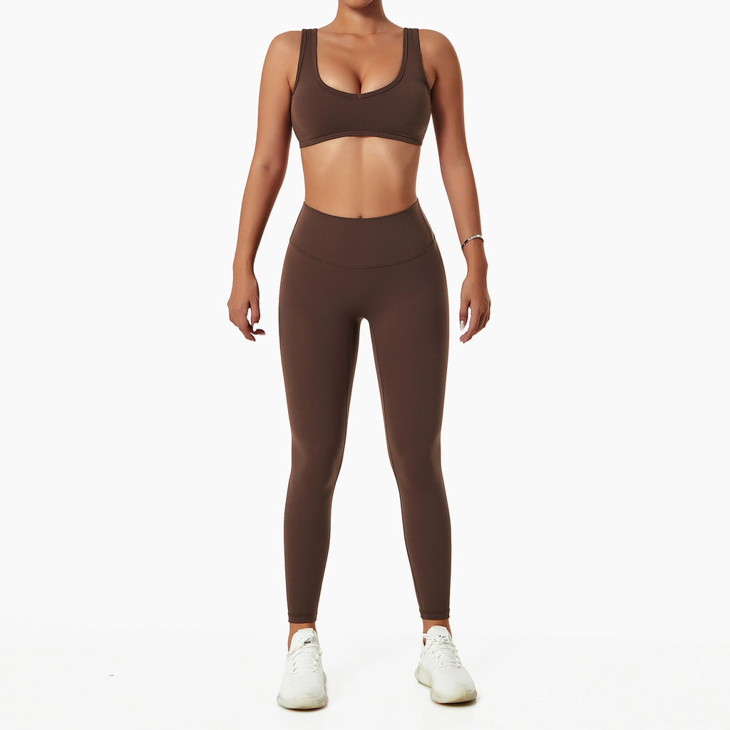 Breathable Running Fitness Suit Nude Yoga Suit