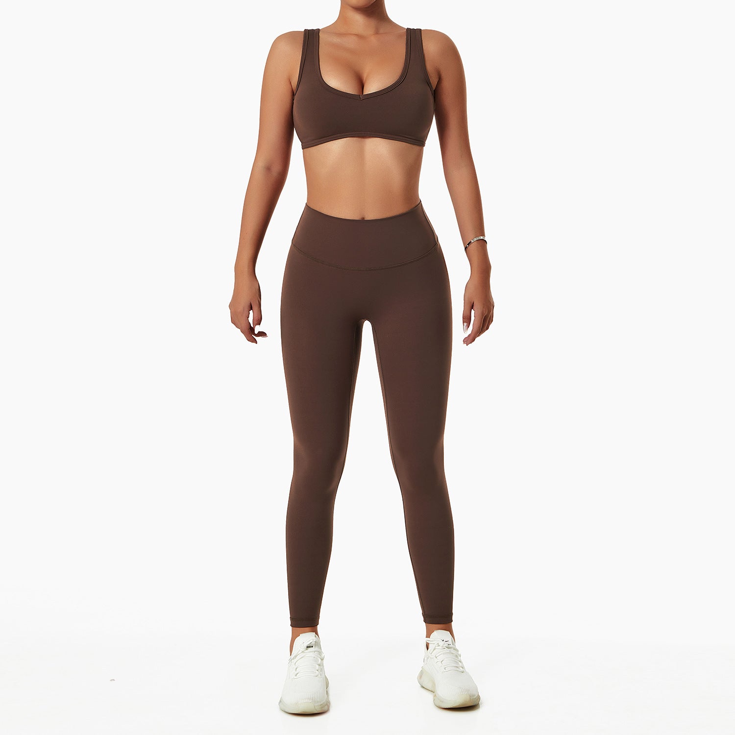 Breathable Running Fitness Suit Nude Yoga Suit