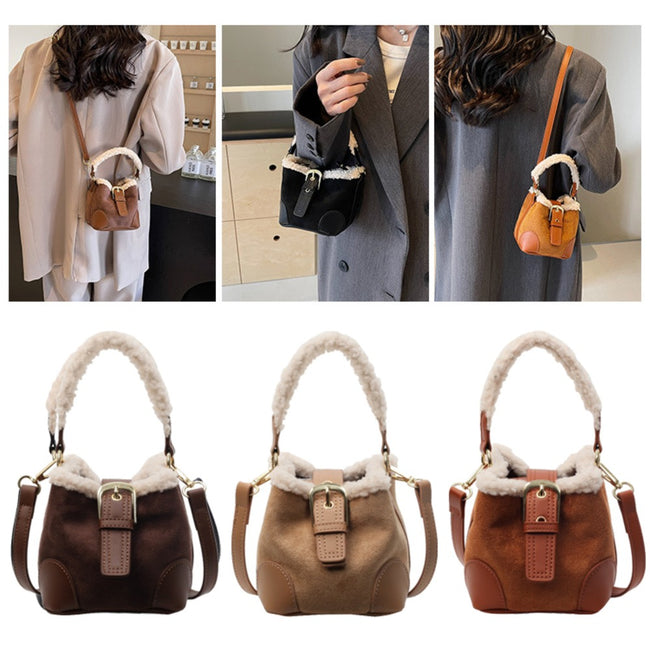Crossbody Bags Women Shoulder Bag Casual Retro Plush Bag Versatile Plush Designer Bags Purse And Handbags Female Bags Hover Image
