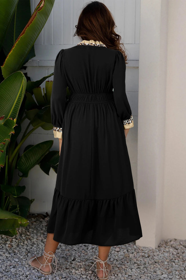 Women's Casual Color-blocked Versatile Retro Dress Main Image