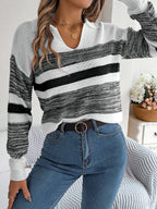 Fashion Striped Knitted Pullover Sweater Women