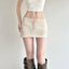 Niche, Pure And Gentle Style Cropped Low-rise Lace-up Skirt