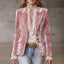 Women's AutumnWinter Velvet Slim-fit Long-sleeve Blazer