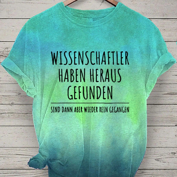 Cotton-like Printing Gradient Of Women's T-shirts