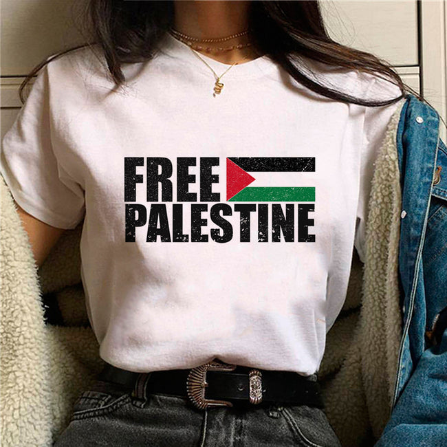 Palestine T-shirts Women Comic Japanese Tshirt Female Funny Main Image