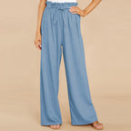 Ladies New Plus Size Loose Casual Trousers Women