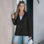 Fashion Tailored Collar Black Blazer
