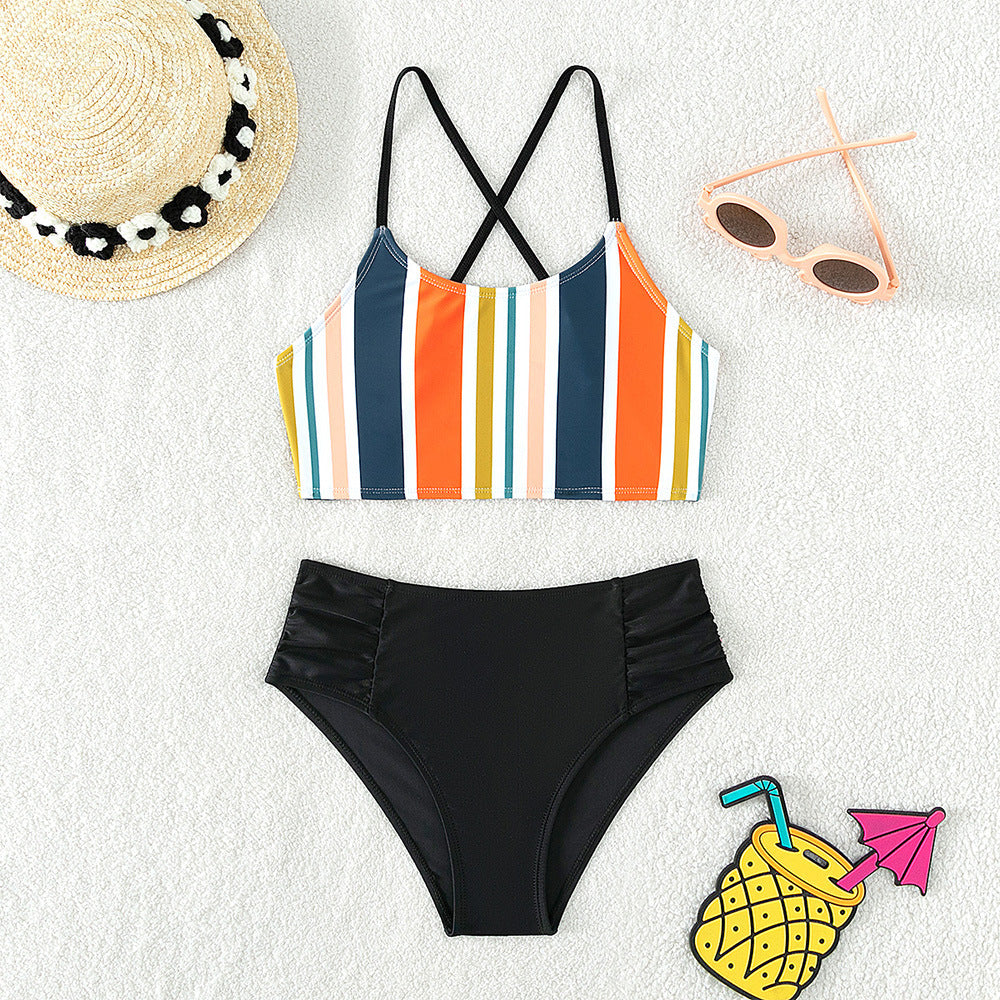 Fashion Personality Split Bikini Girl's Swimsuit