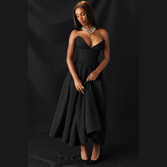 Fashionable New Tube Top Dress For Women Hover Image