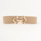Elastic Waistband Women's Wide Waist Seal Decoration