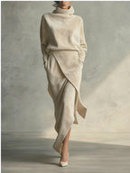 Elegant Suede Dress Women