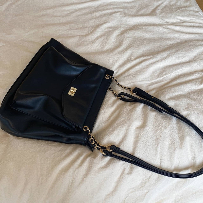Korean Version Of Fashion, Large Capacity, Simple, Retro, Wild, One-shoulder, Diagonal, Large Bag Women