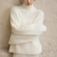 Gray Mohair Turtleneck Sweater For Women