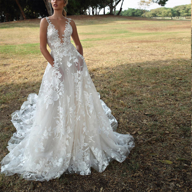 Bride Sexy Suspenders Wedding Evening Dress Hover Image
