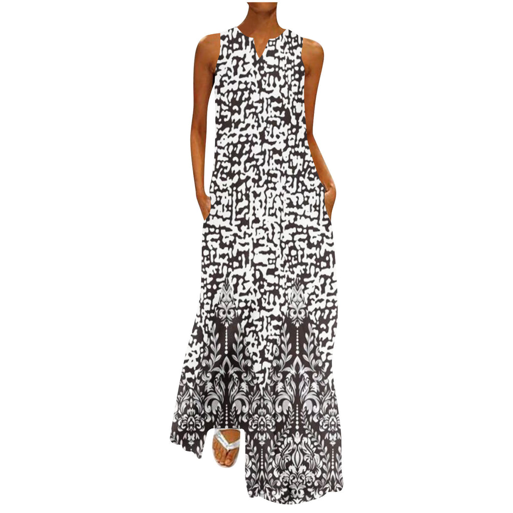 Fashion Painted Print Long Dress For Women