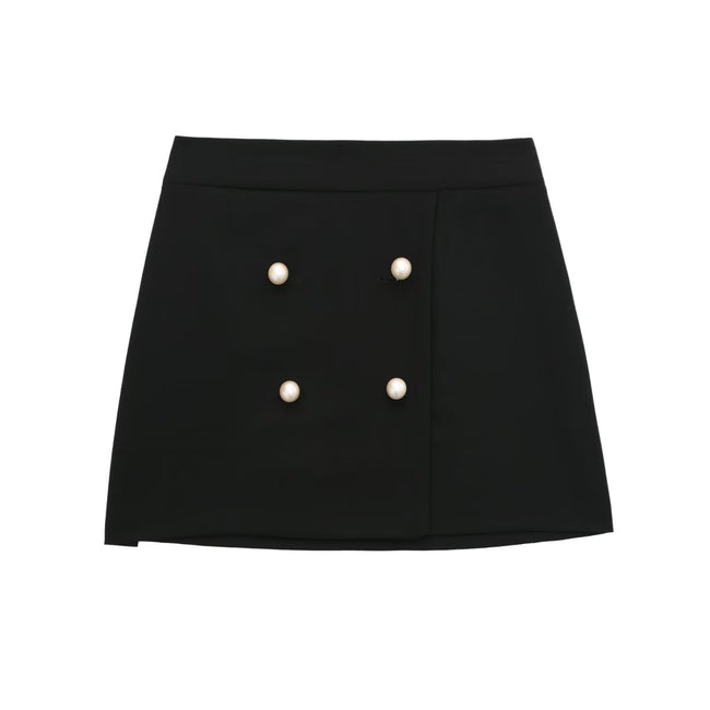 Black Blazer Dress Skirt Set Main Image